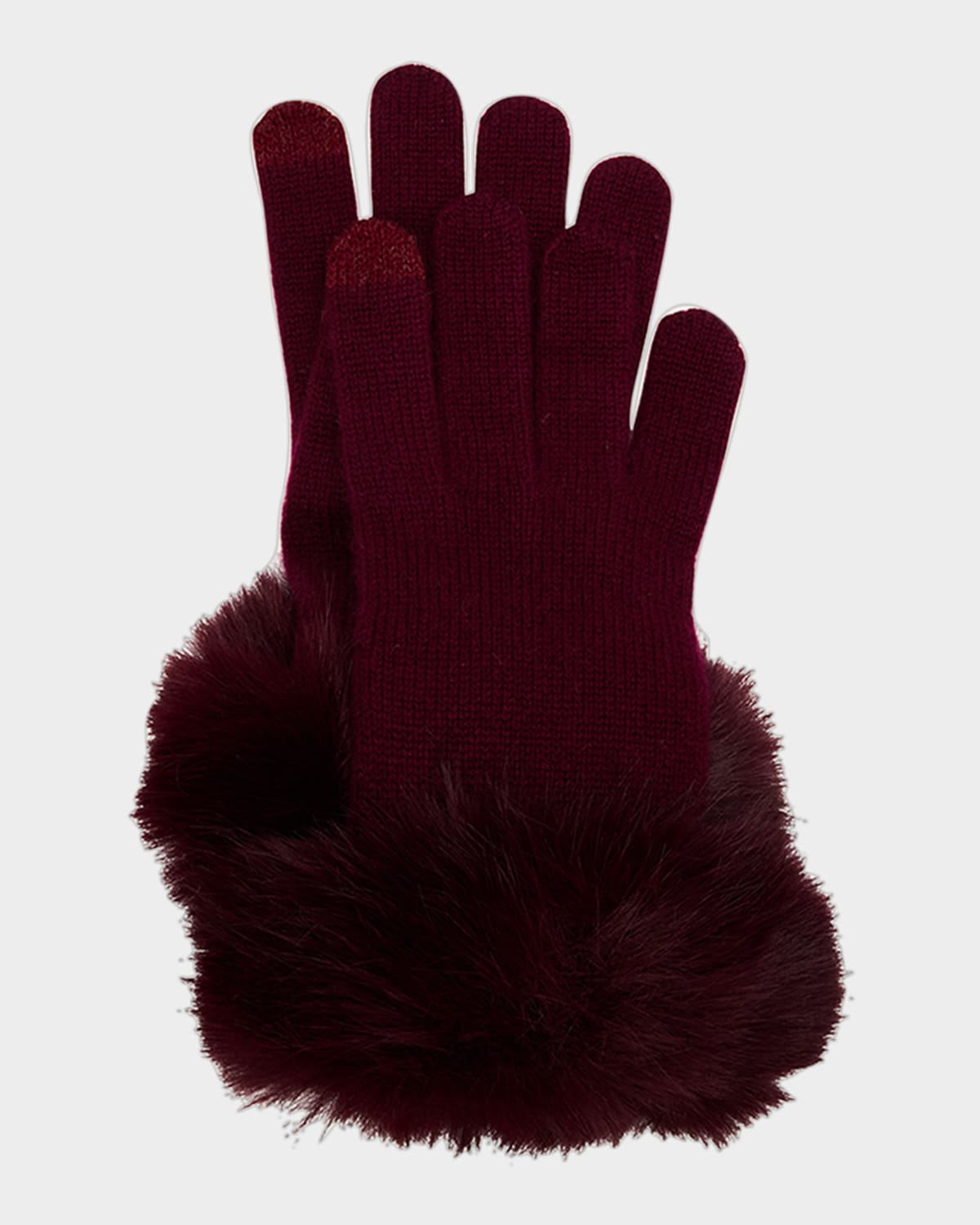 Sofia Cashmere Touchscreen Cashmere & Faux Fur Gloves