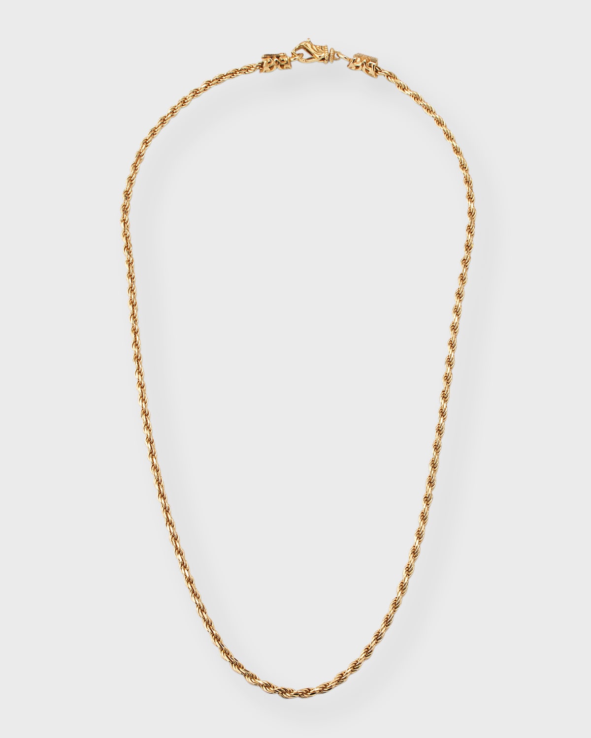 Shop Emanuele Bicocchi Men's 24k Gold-plated Thin Rope Chain Necklace