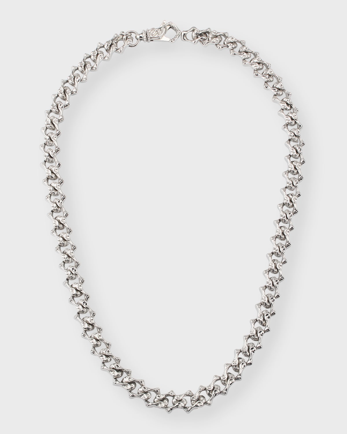 Emanuele Bicocchi Men's Arabesque Sterling Silver Chain Necklace