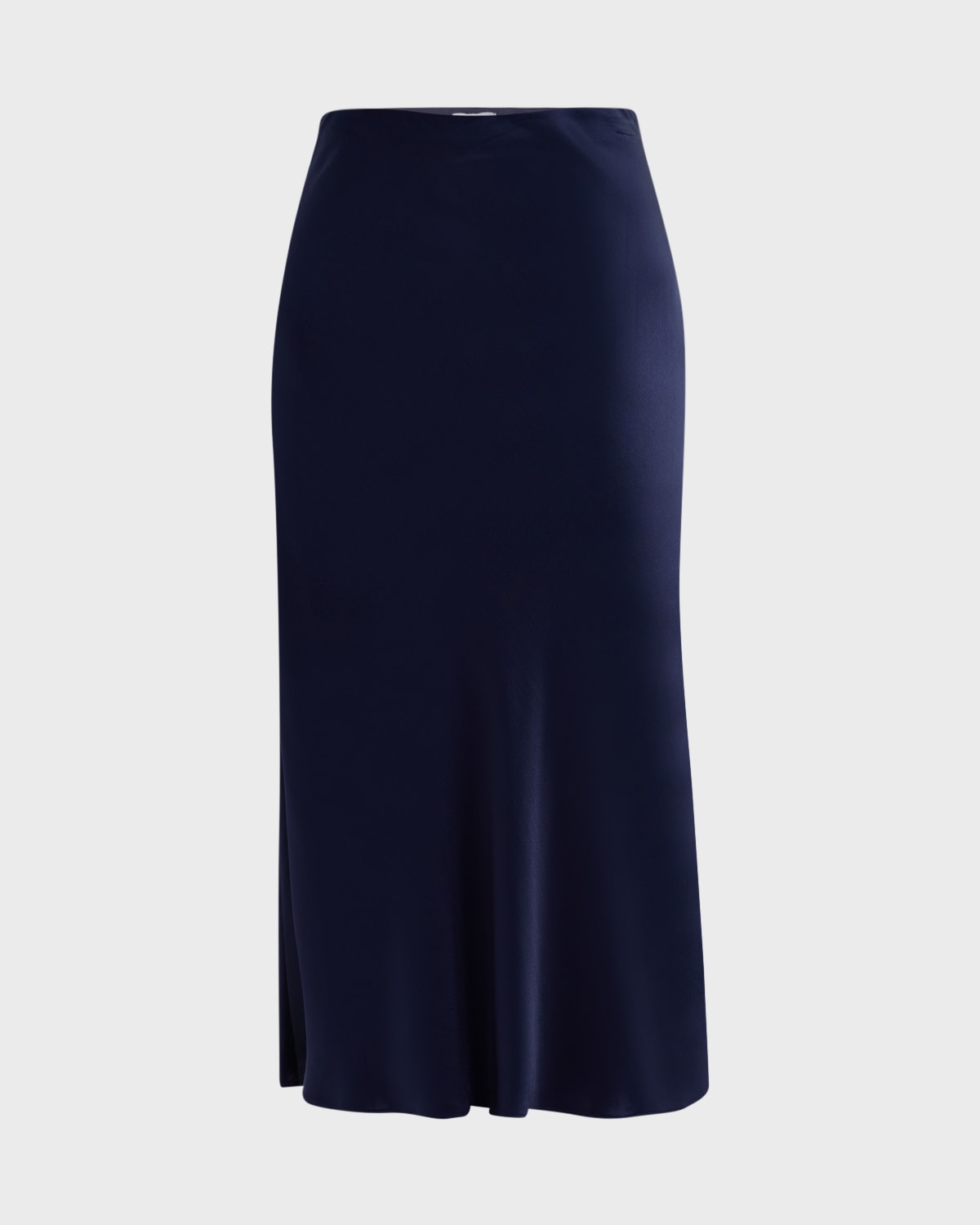 Shop Rails Anya Satin Midi Skirt In Navy