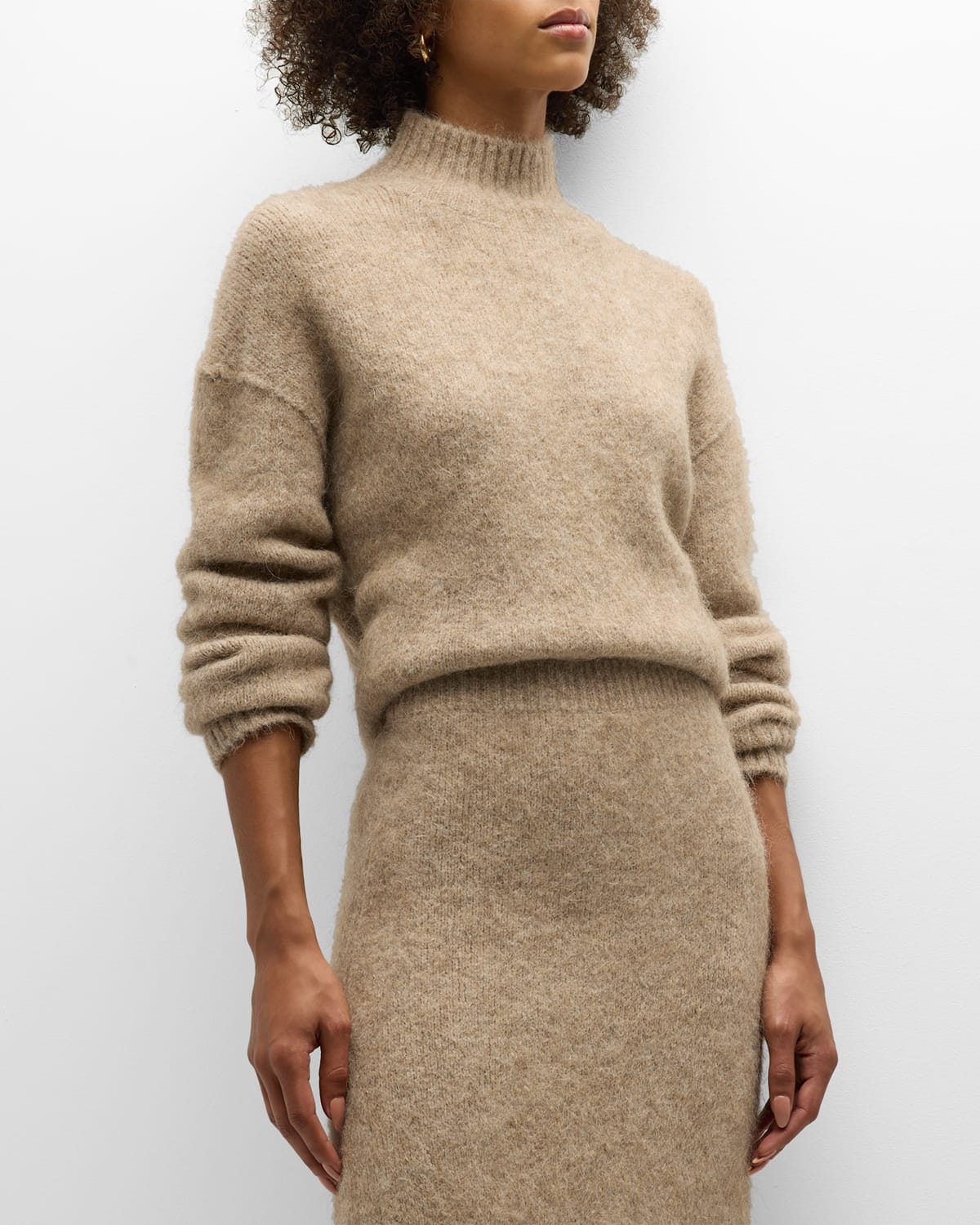 Shop Rails Kacia Mock-neck Sweater In Oatmeal