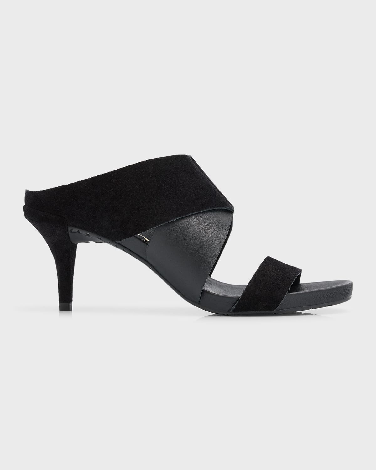 Clair Mixed Leather Stiletto Mules
