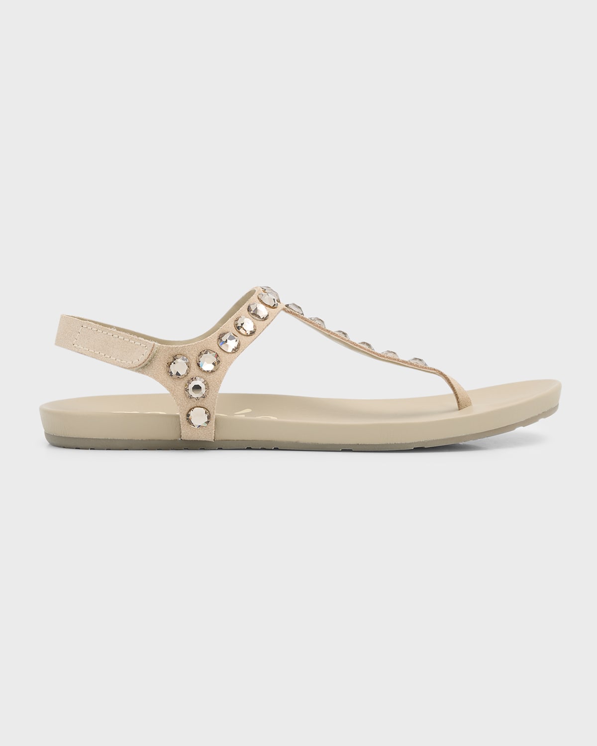 Shop Pedro Garcia Judith Crystal Thong Slingback Sandals In Seasalt Castor