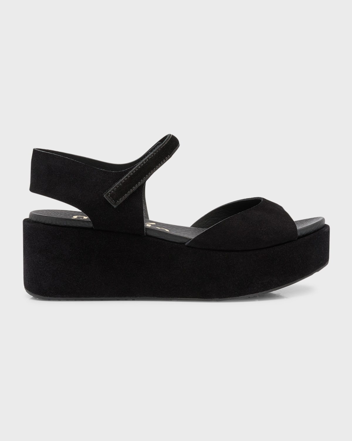 Pedro Garcia 70mm Calf-suede Platform Sandals In Black Castoro