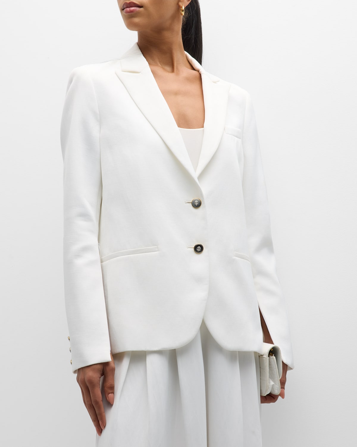 Twp Women's Linen-blend Boyfriend Blazer In White