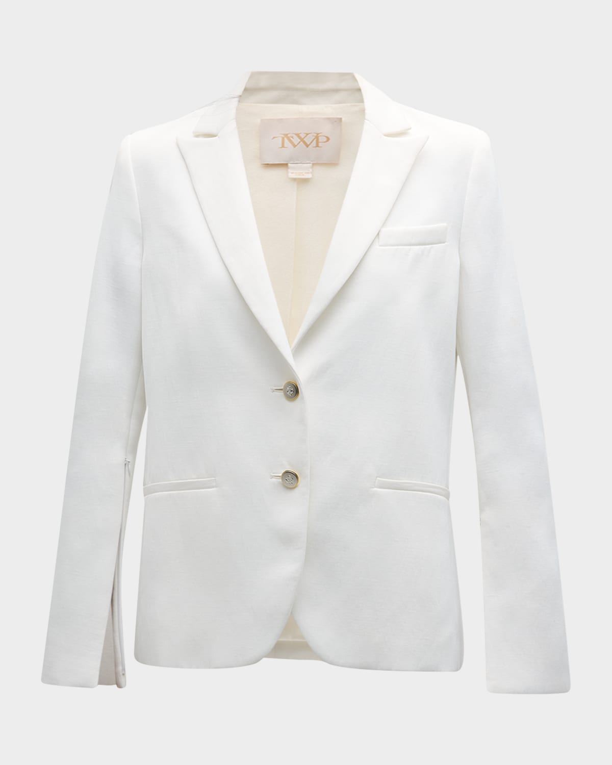 Twp Women's Linen-blend Boyfriend Blazer In White