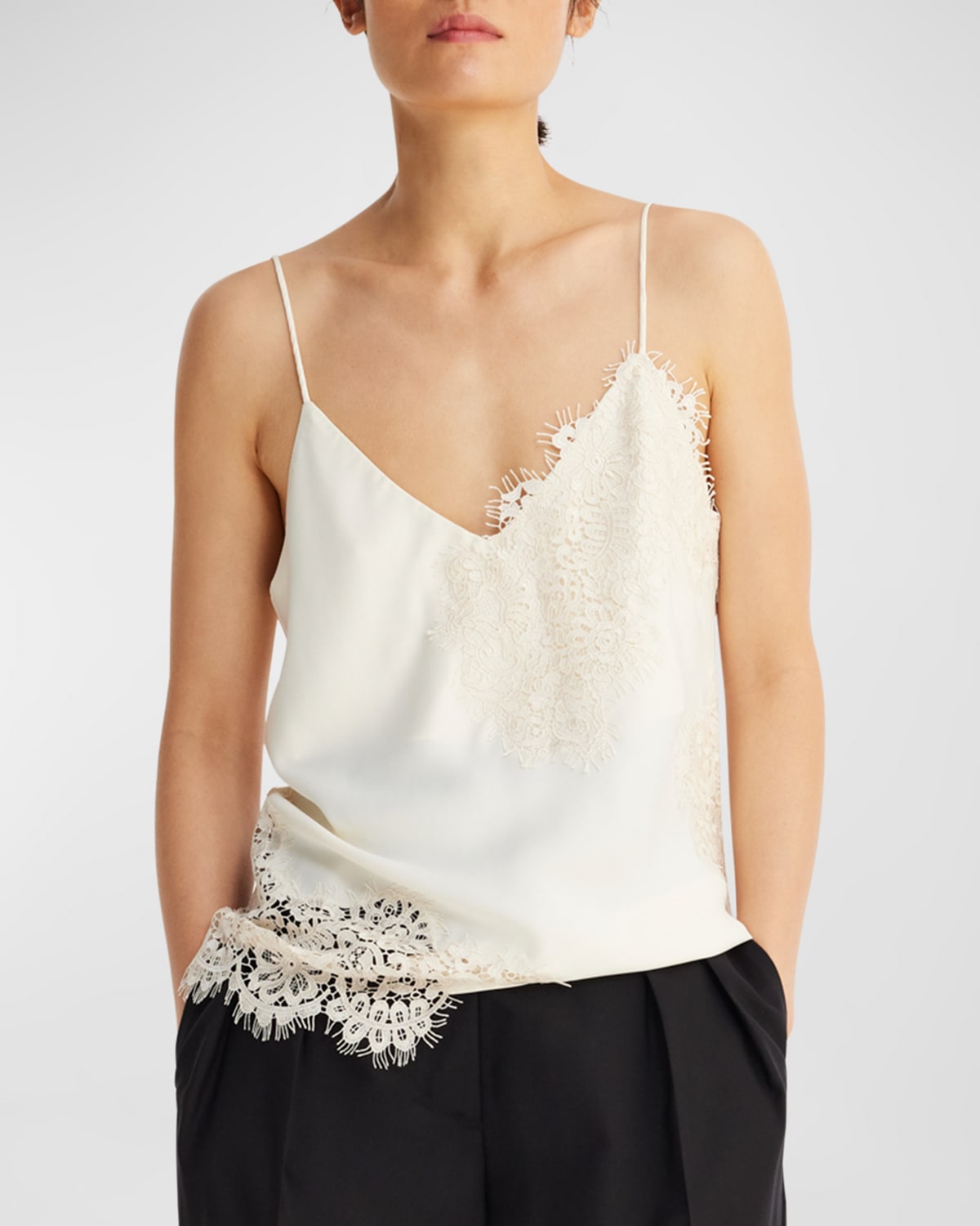 Brown Fits Everybody Corded Lace Camisole
