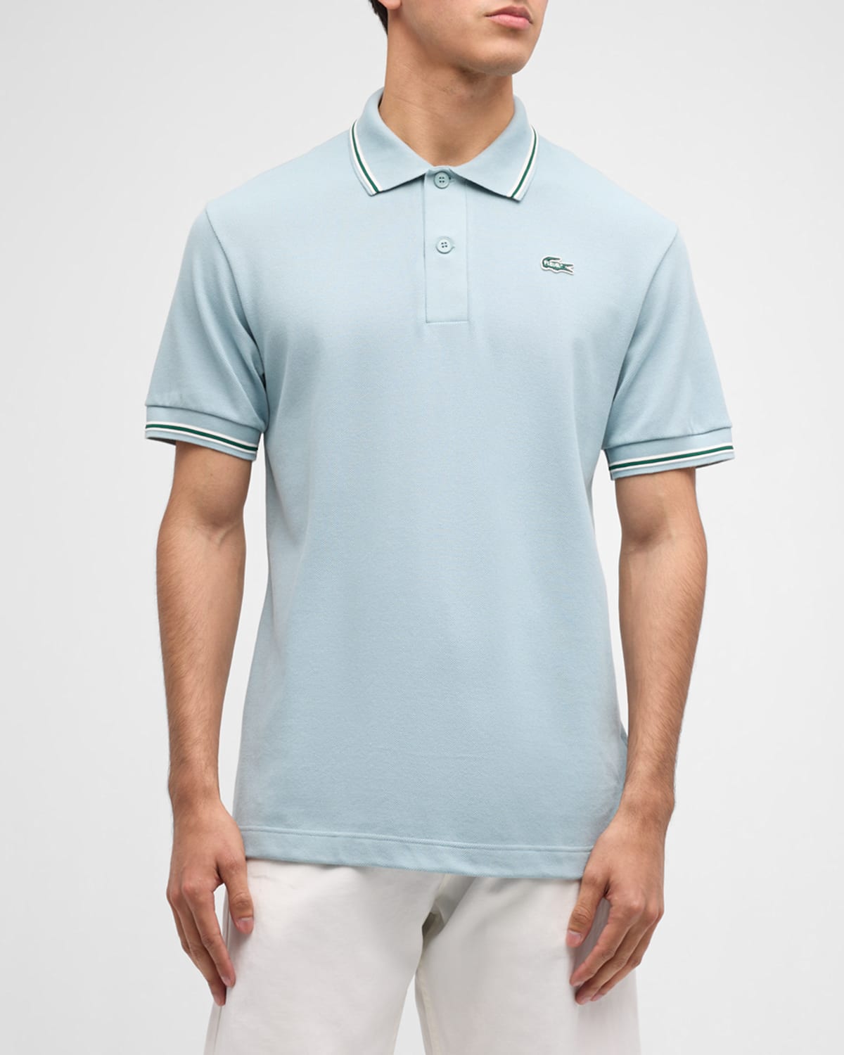 Lacoste X Le Fleur Men's Tipped Polo Shirt In Swell
