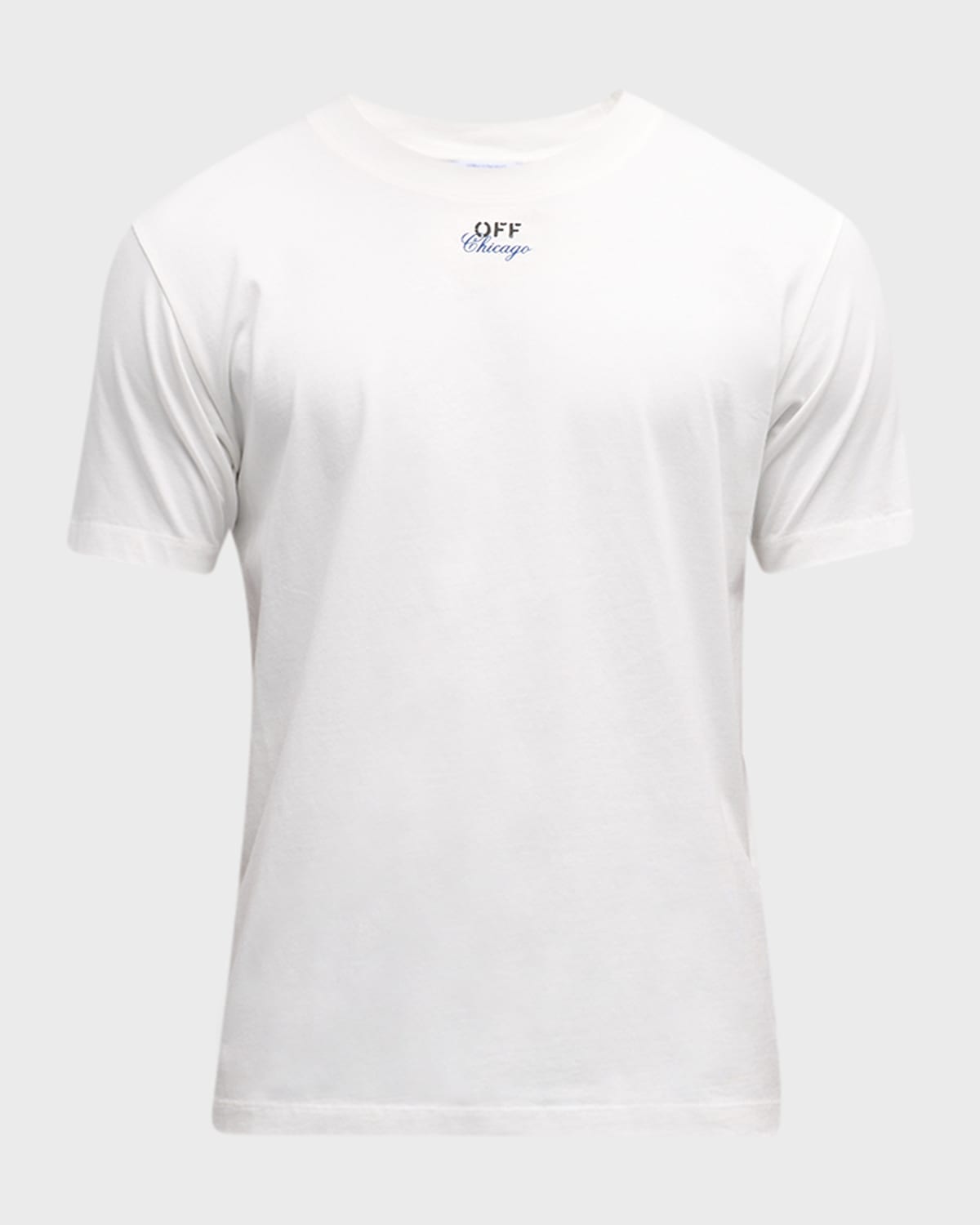 Off-white Men's Chicago City T-shirt In White Blue