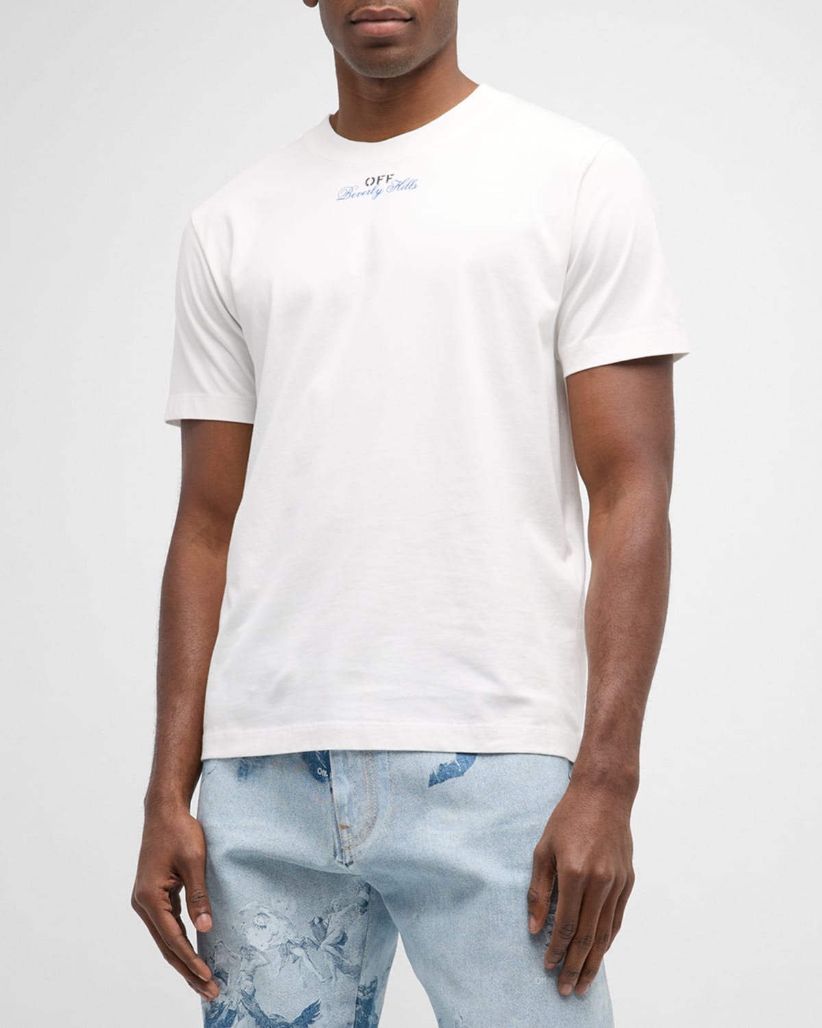 Off-white Men's Beverly Hills City T-shirt In White Blue