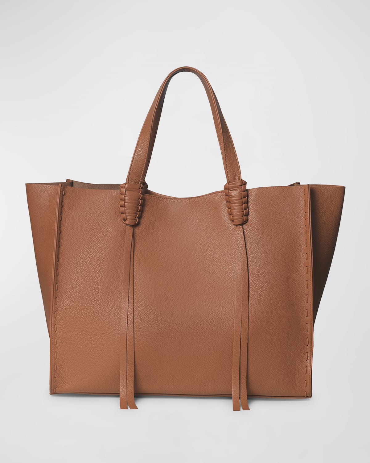 Grained Leather Tote Bag