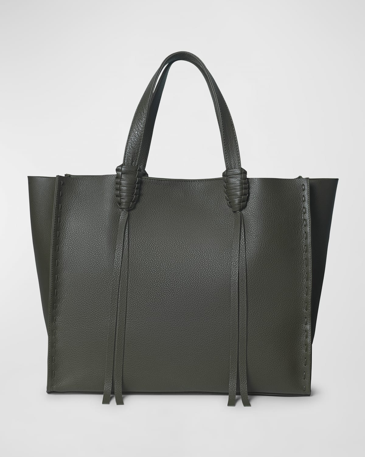 Grained Leather Tote Bag