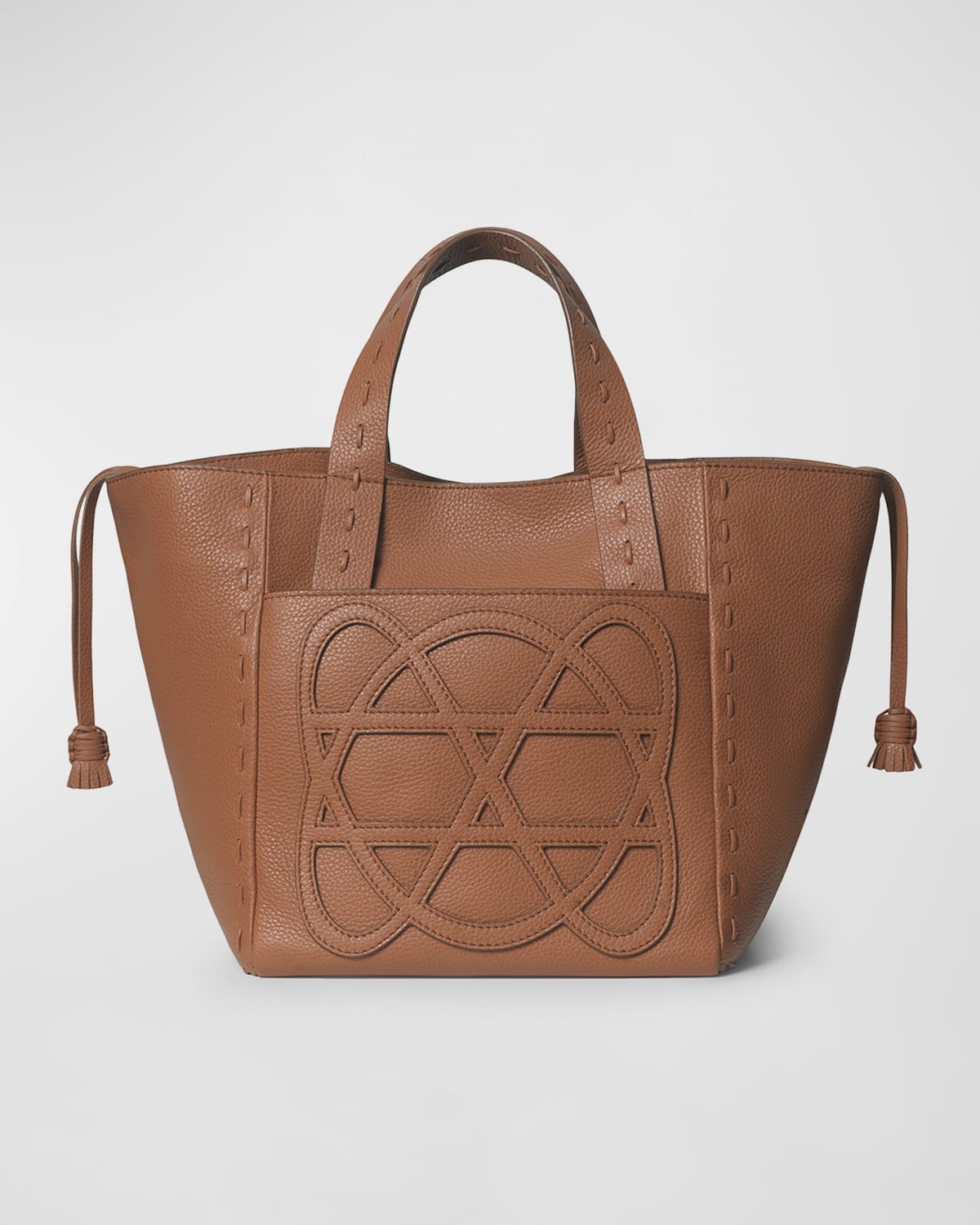 Cleo Grained Leather Top-Handle Bag