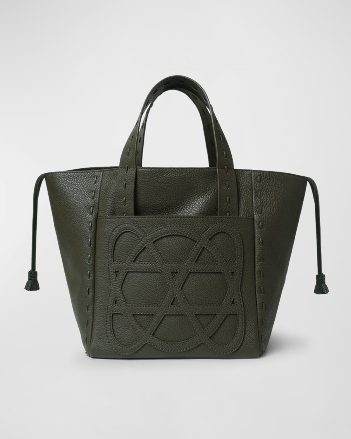 Cleo Grained Leather Top-Handle Bag