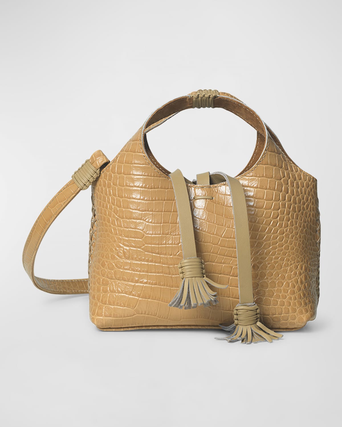 City Micro Croc-Embossed Crossbody Bag