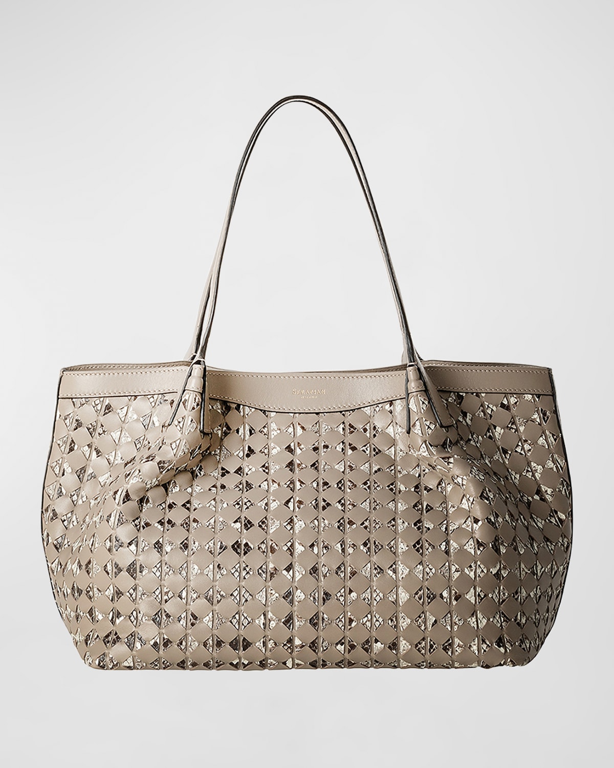 Secret Small Mosaic Python Tote Bag