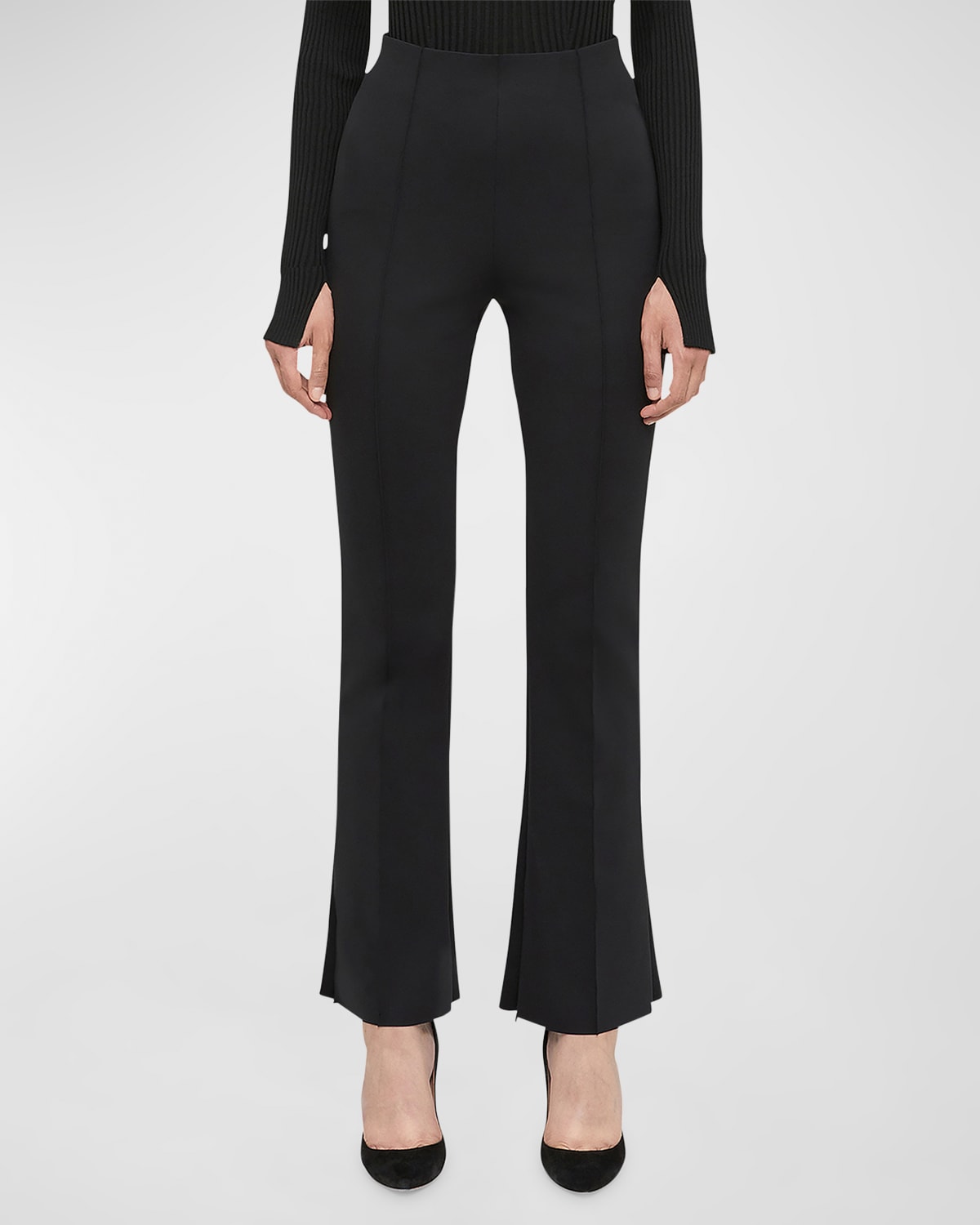 Shop Wolford X Simkhai Seamed Flare Trousers In Black
