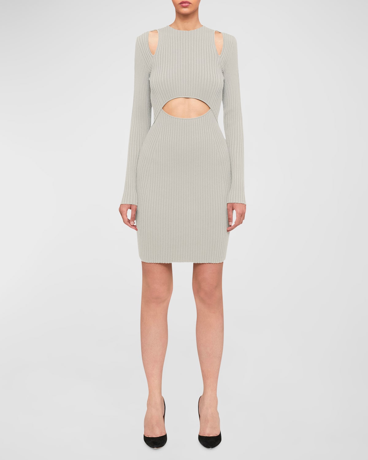 Shop Wolford X Simkhai Cutout Contour Mini Dress In Ecrue