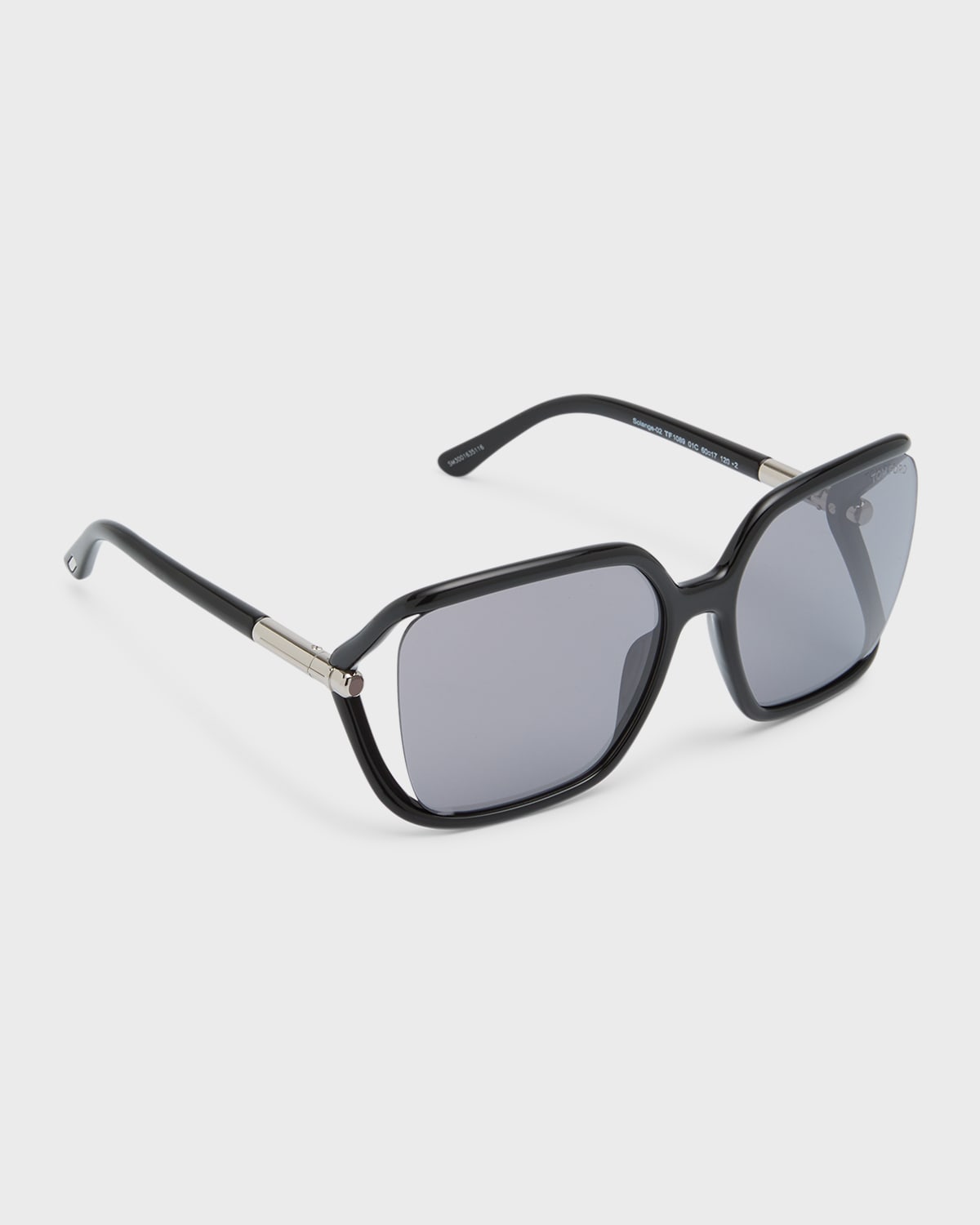 TOM FORD MARTA CUT-OUT METAL & ACETATE BUTTERFLY SUNGLASSES