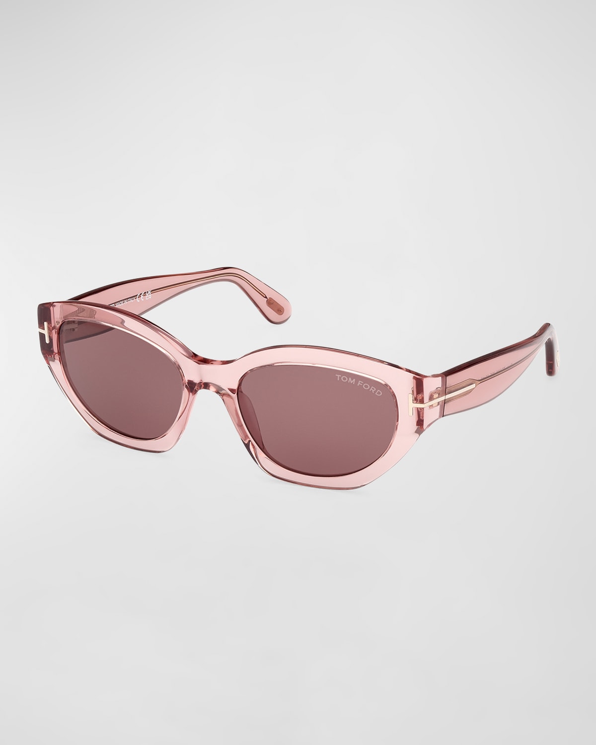 Shop Tom Ford Penny Acetate Butterfly Sunglasses In Shiny Fuscia