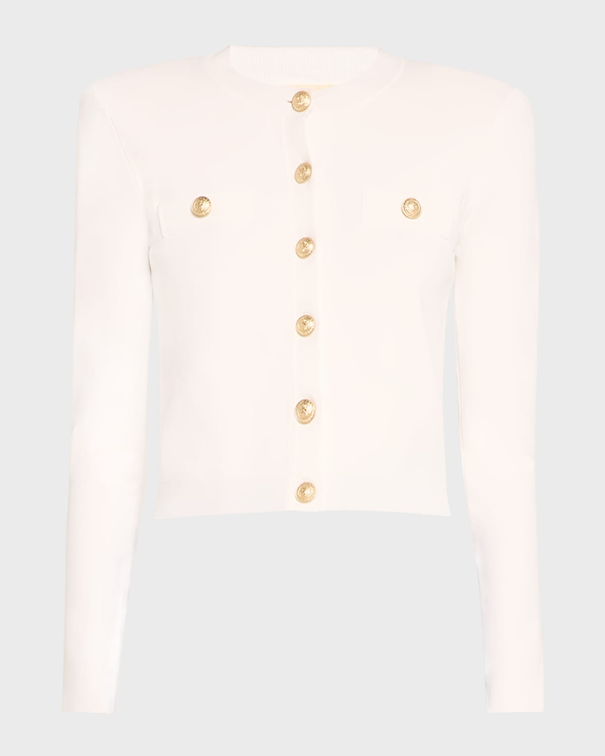 L Agence Toulouse Cardigan In White