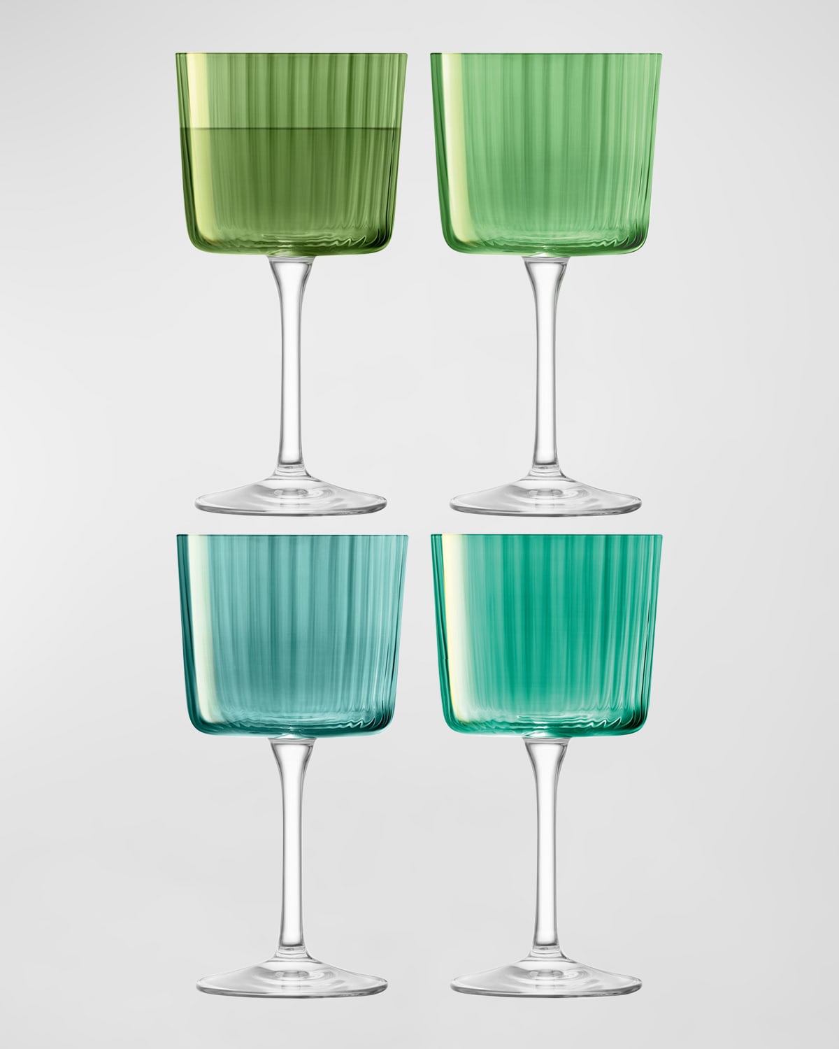 Shop Lsa Gems Wine Glasses, Set Of 4 In Green
