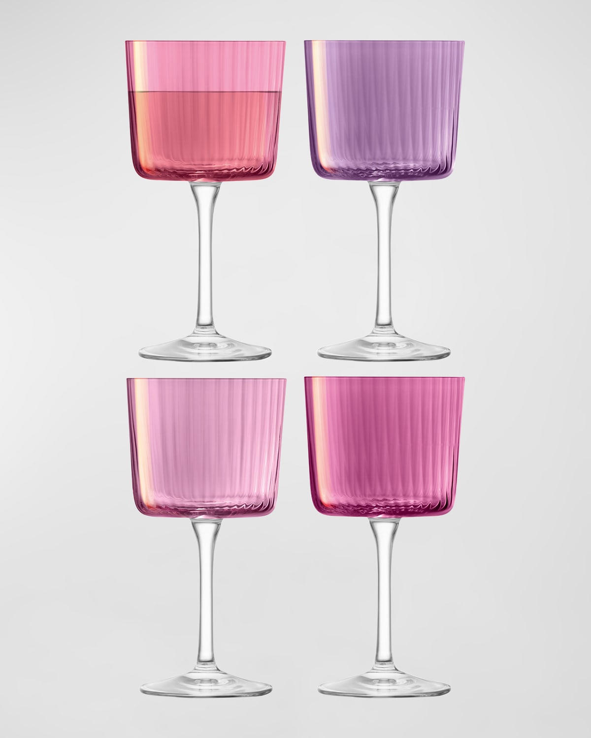 Shop Lsa Gems Wine Glasses, Set Of 4 In Pink