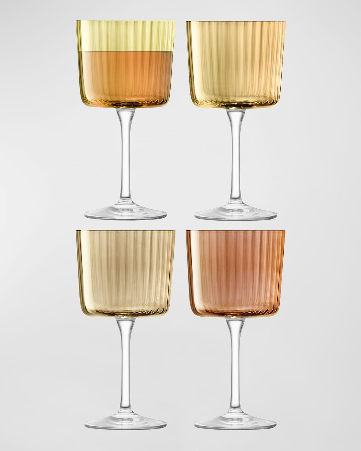 Lsa Gems Wine Glasses, Set Of 4 In Orange
