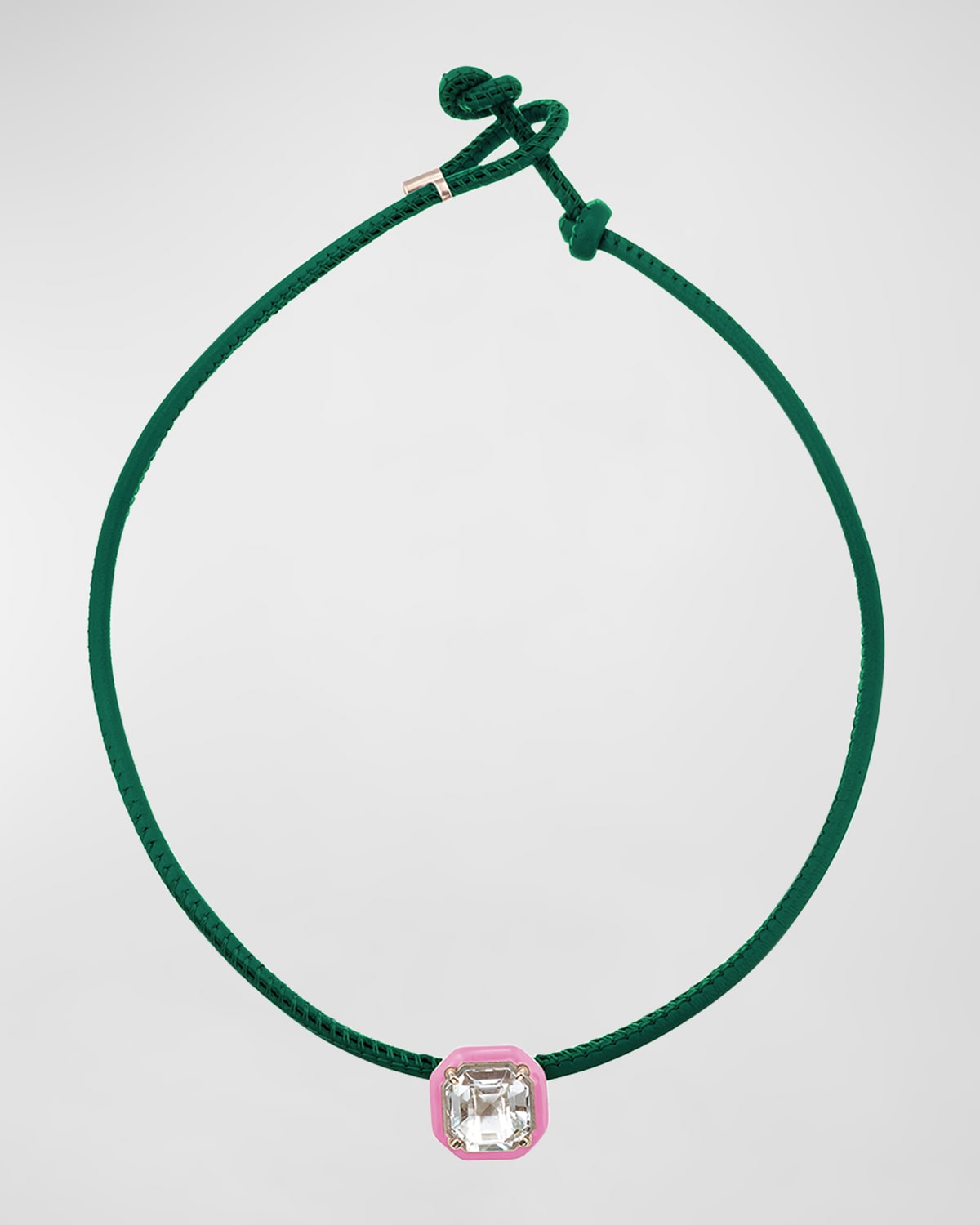 Bea Bongiasca Pop Choker With Octagon In Candy Setting In Green Pink
