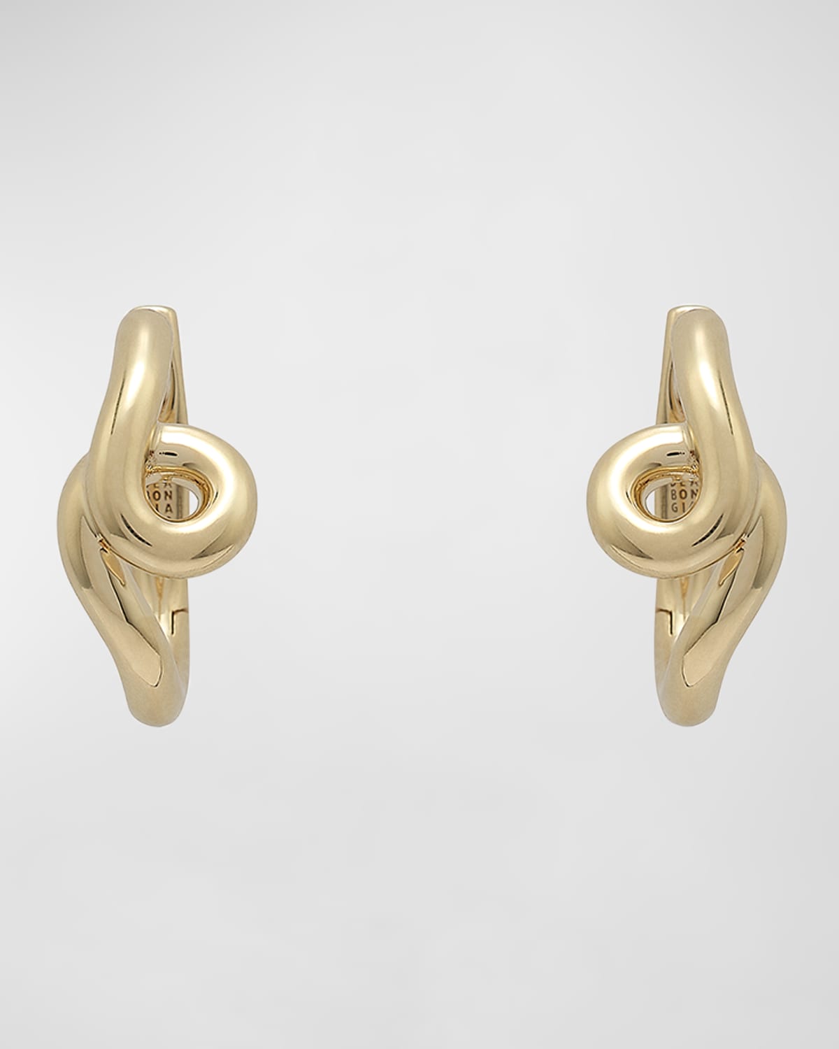 Shop Bea Bongiasca 18k Yellow Gold Single Wave Hoop Earrings