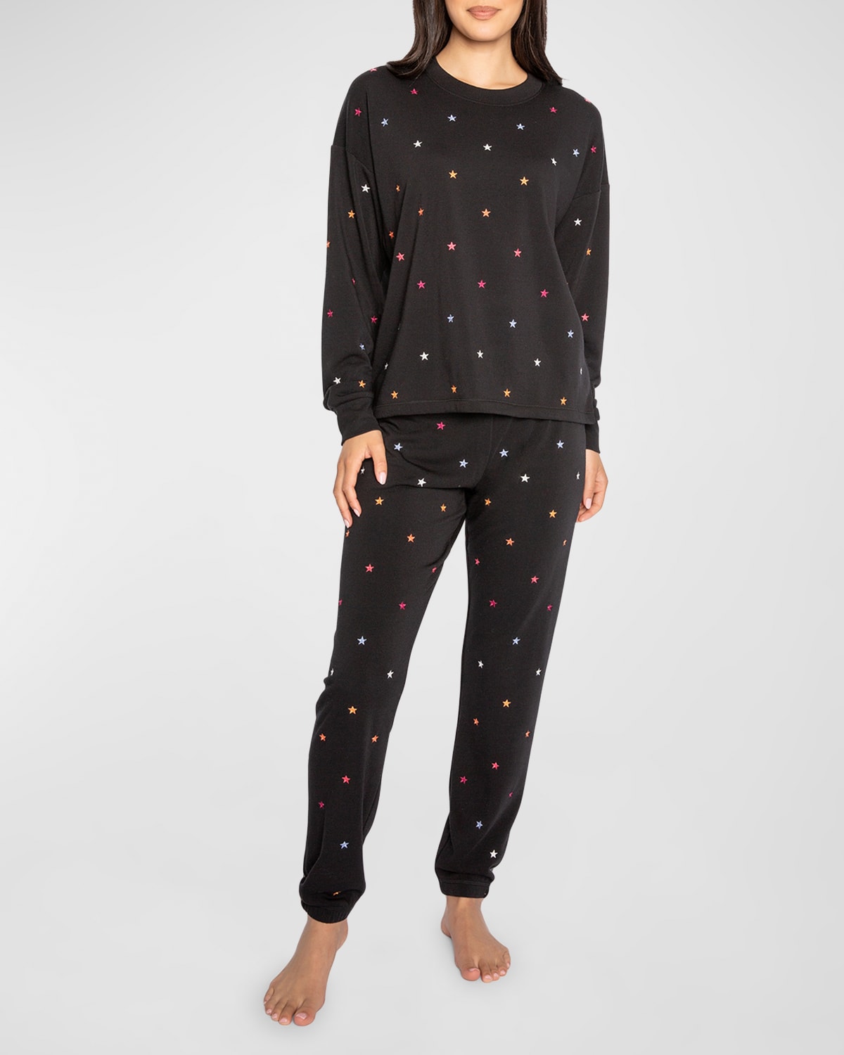 Retro Rockies Star-Embroidered Pajama Set