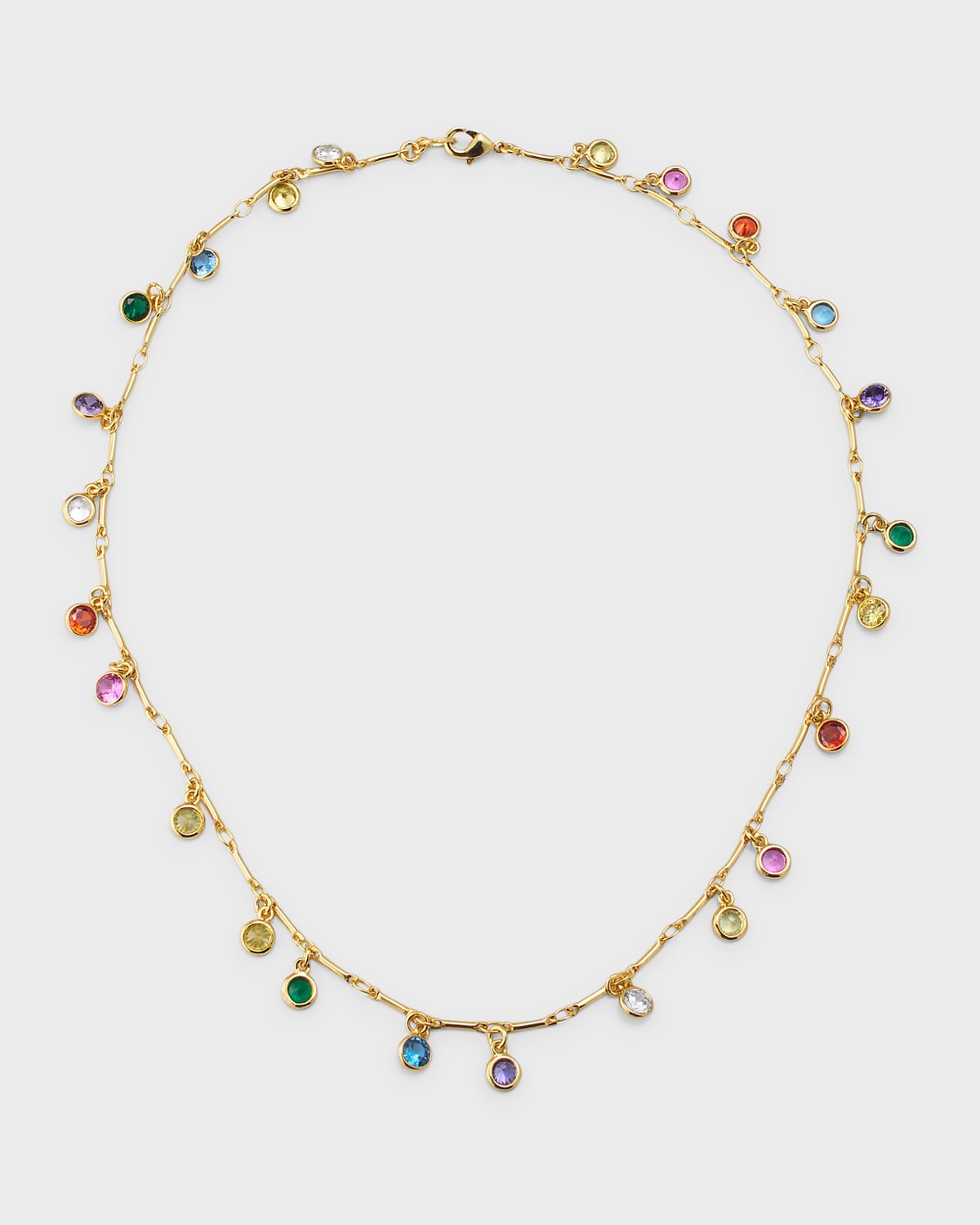 Roxanne Assoulin Rainbow Fringe Necklace In Multi / Gold