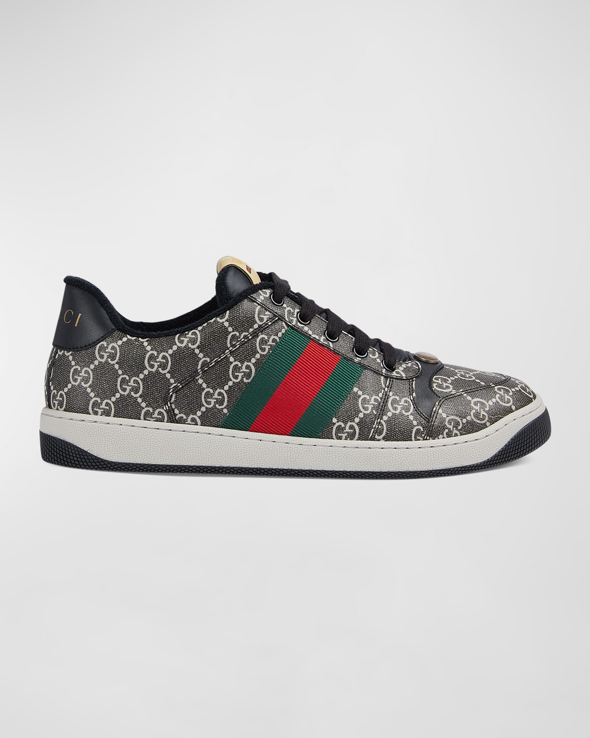 Gucci Screener Gg-supreme Sneakers In Black