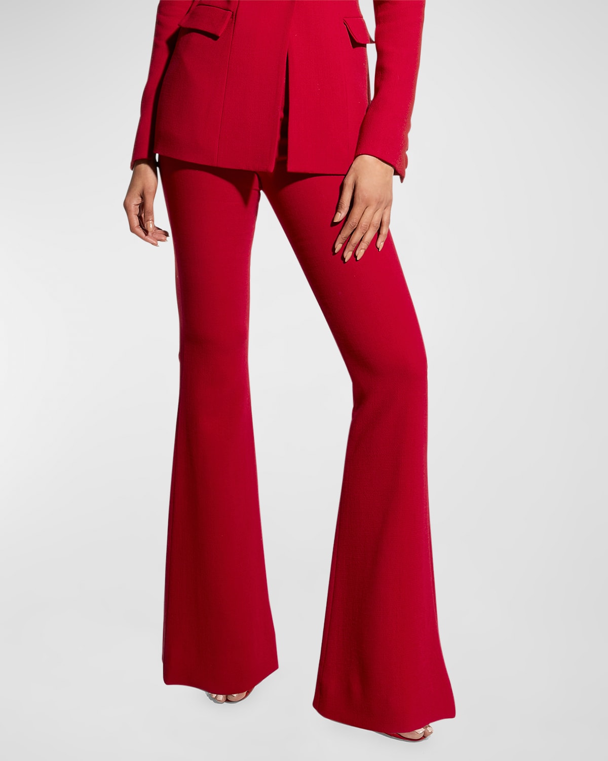 As By Df Billie High-rise Crepe Trousers In Coco Red