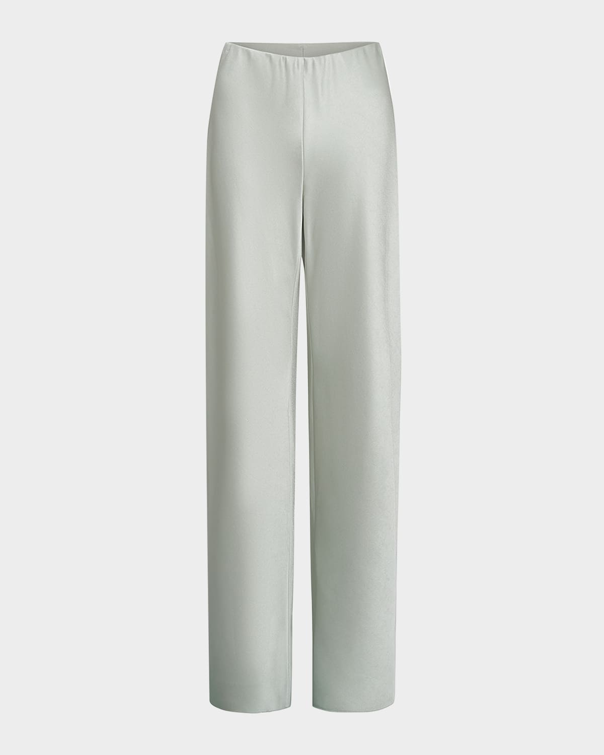 Shop Vince Fluid Bias-cut Crushed Satin Pants In Lt Jade Water