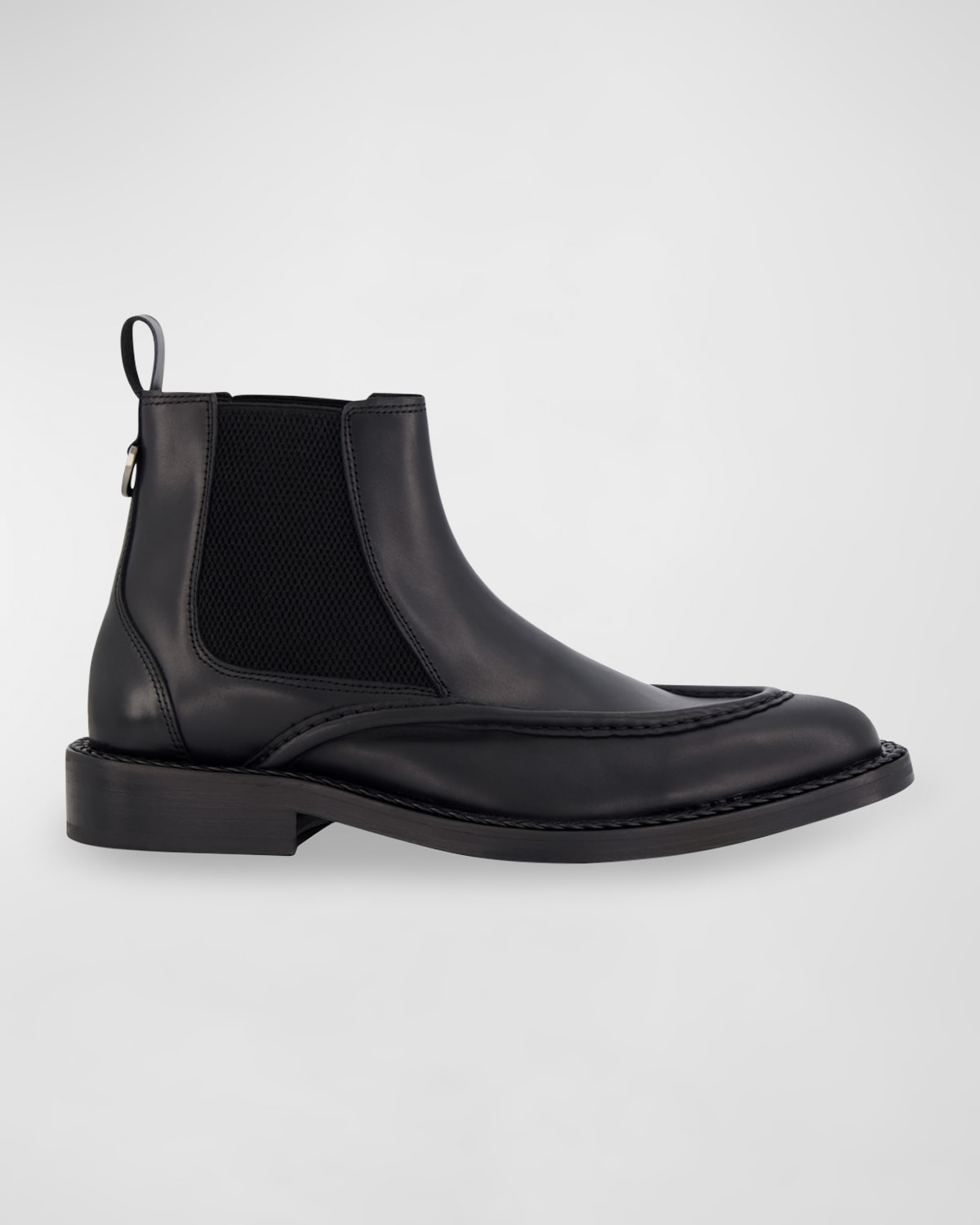 Shop Karl Lagerfeld Men's Leather Chelsea Boots In Black