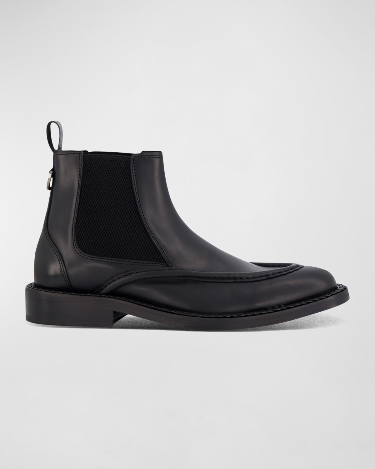 Shop Karl Lagerfeld Men's Leather Chelsea Boots In Black