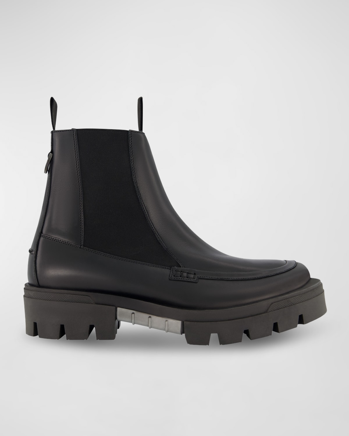 Shop Karl Lagerfeld Men's Leather Apron Toe Chelsea Boots In Black