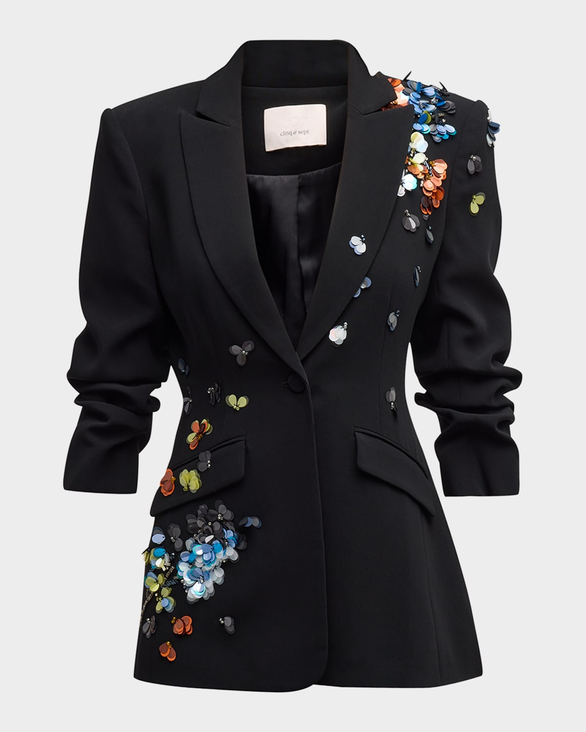 Luxury Floral & Sequin Blazer