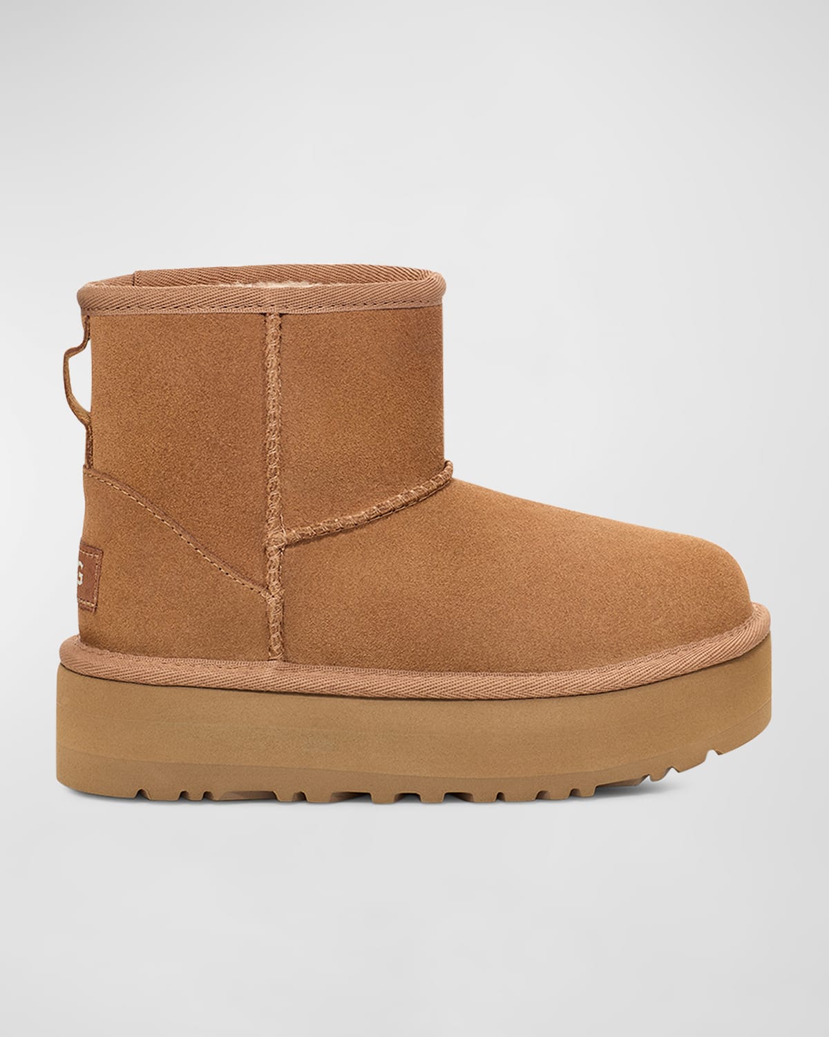 Ugg Kids' Classic Mini Platform Boot In Chestnut