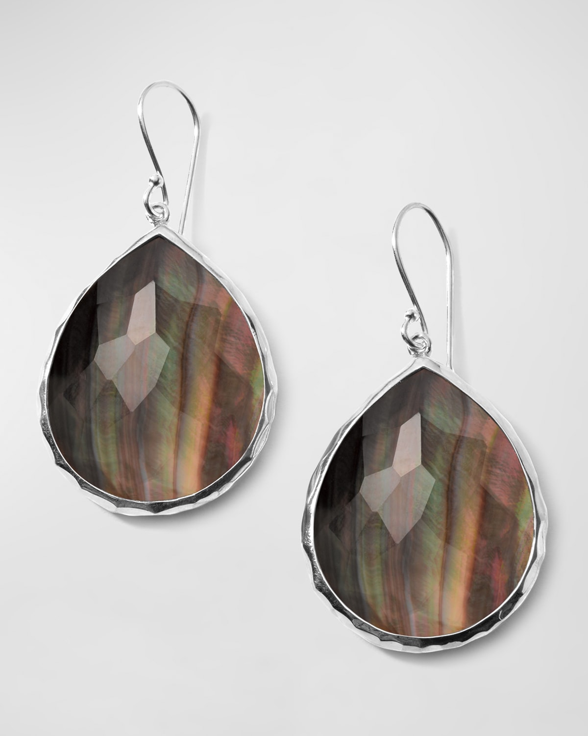 IPPOLITA BLACK SHELL DOUBLET LARGE TEARDROP EARRINGS