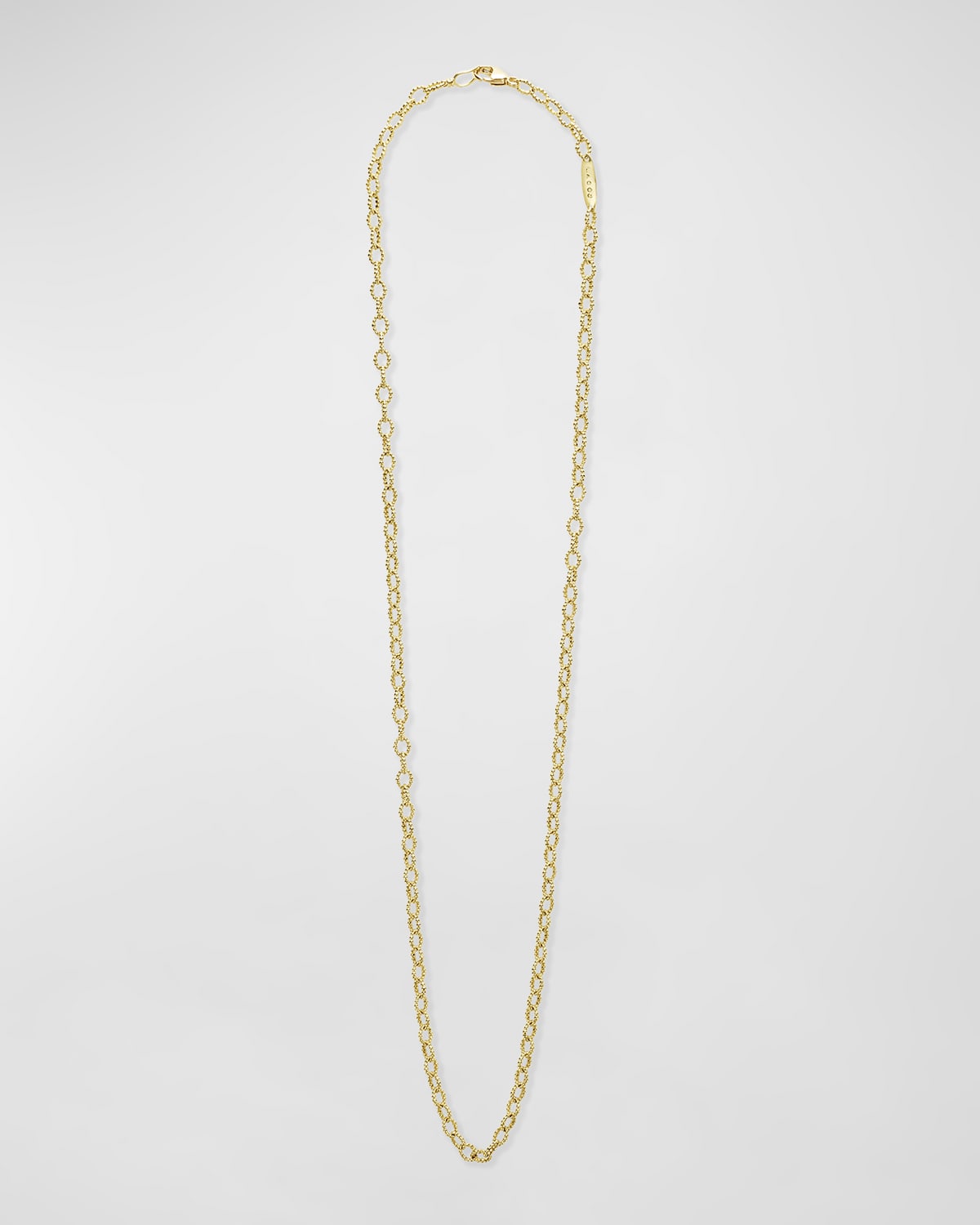 18K Gold Signature Caviar Petite Link Necklace