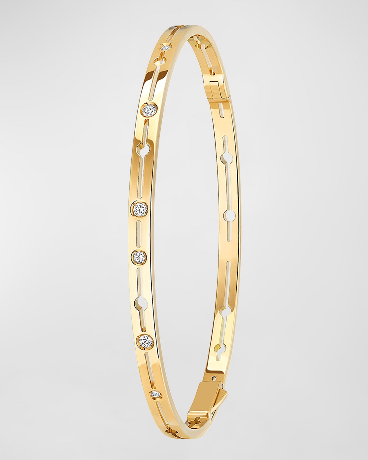 Dinh Van Pulse Small Bracelet With Diamonds In Gold