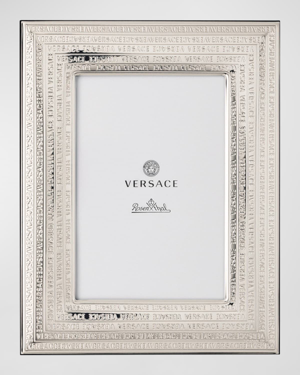 Shop Versace X Rosenthal Vhf11 Picture Frame, 4" X 6" In Silver