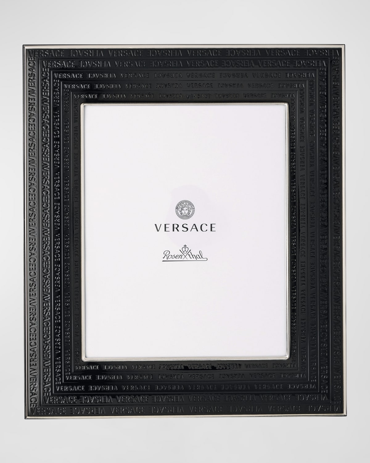 Shop Versace X Rosenthal Vhf11 Picture Frame, 8" X 10" In Black 2