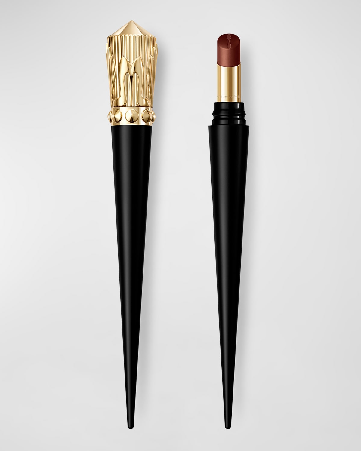 Shop Christian Louboutin Rouge Stiletto Lumi Matte Lipstick In Brown Passion