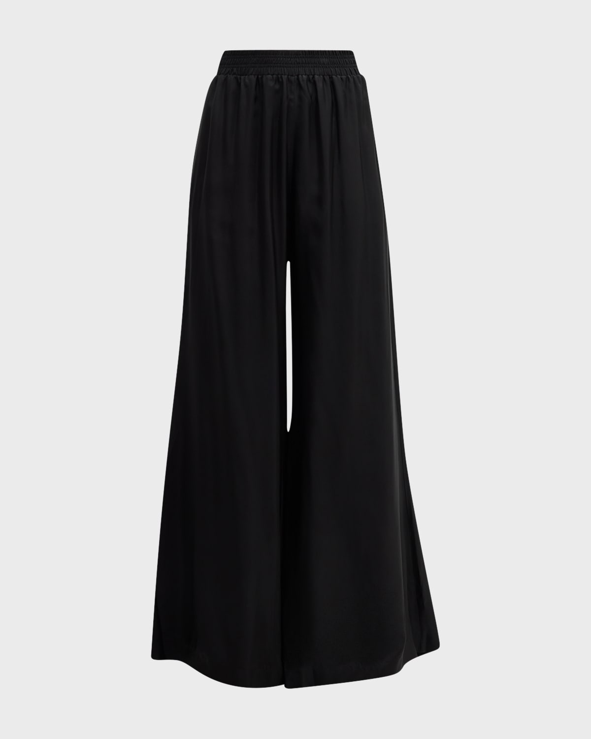 Fabiana Filippi Wide-leg Trousers In Virgin Wool In Nero