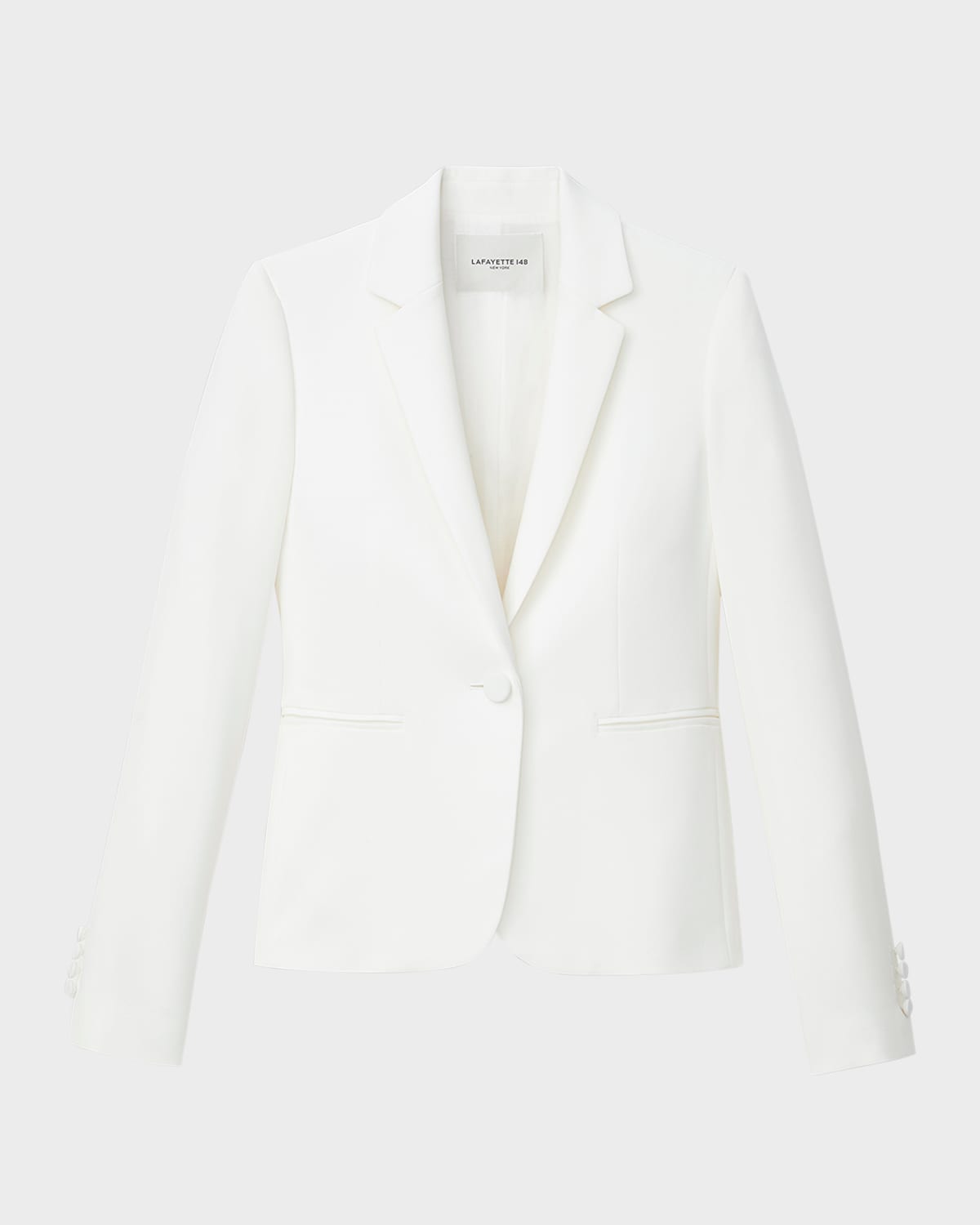 Lafayette 148 Plus Size Eastman Single-button Jacket In Cloud