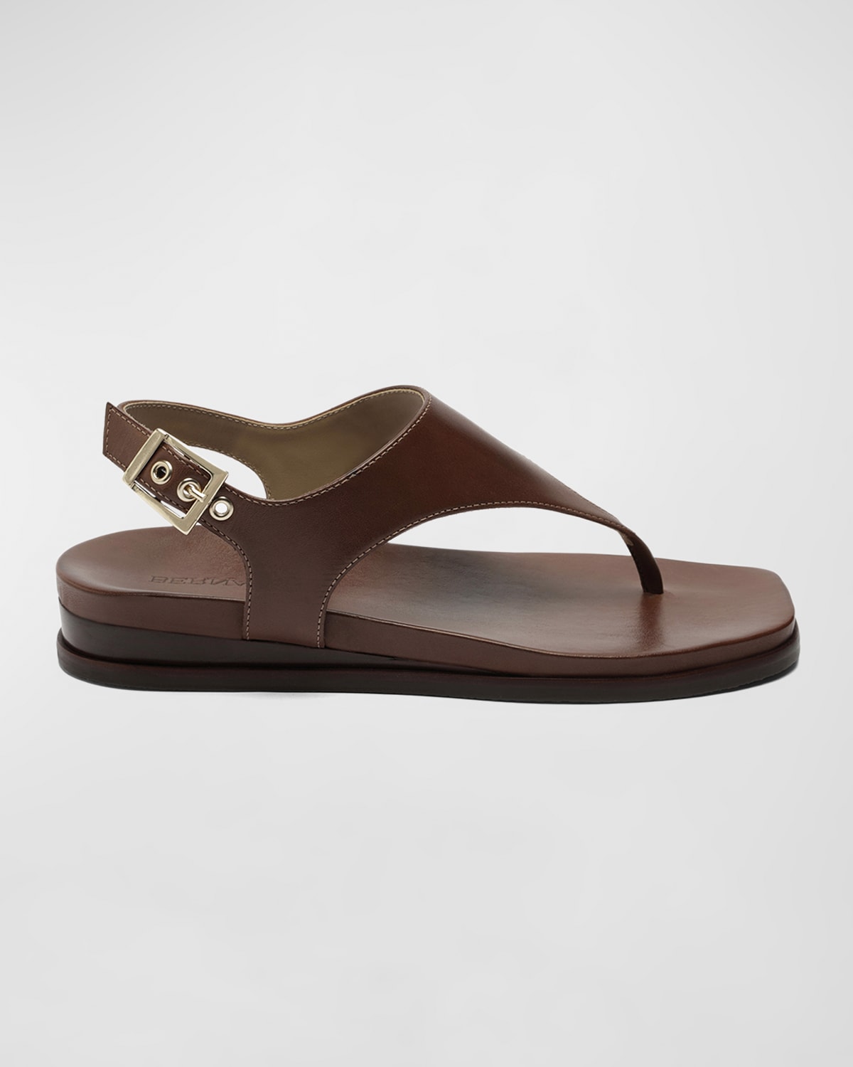 Bernardo Concord Low Wedge Sandals In Mahogany Antique