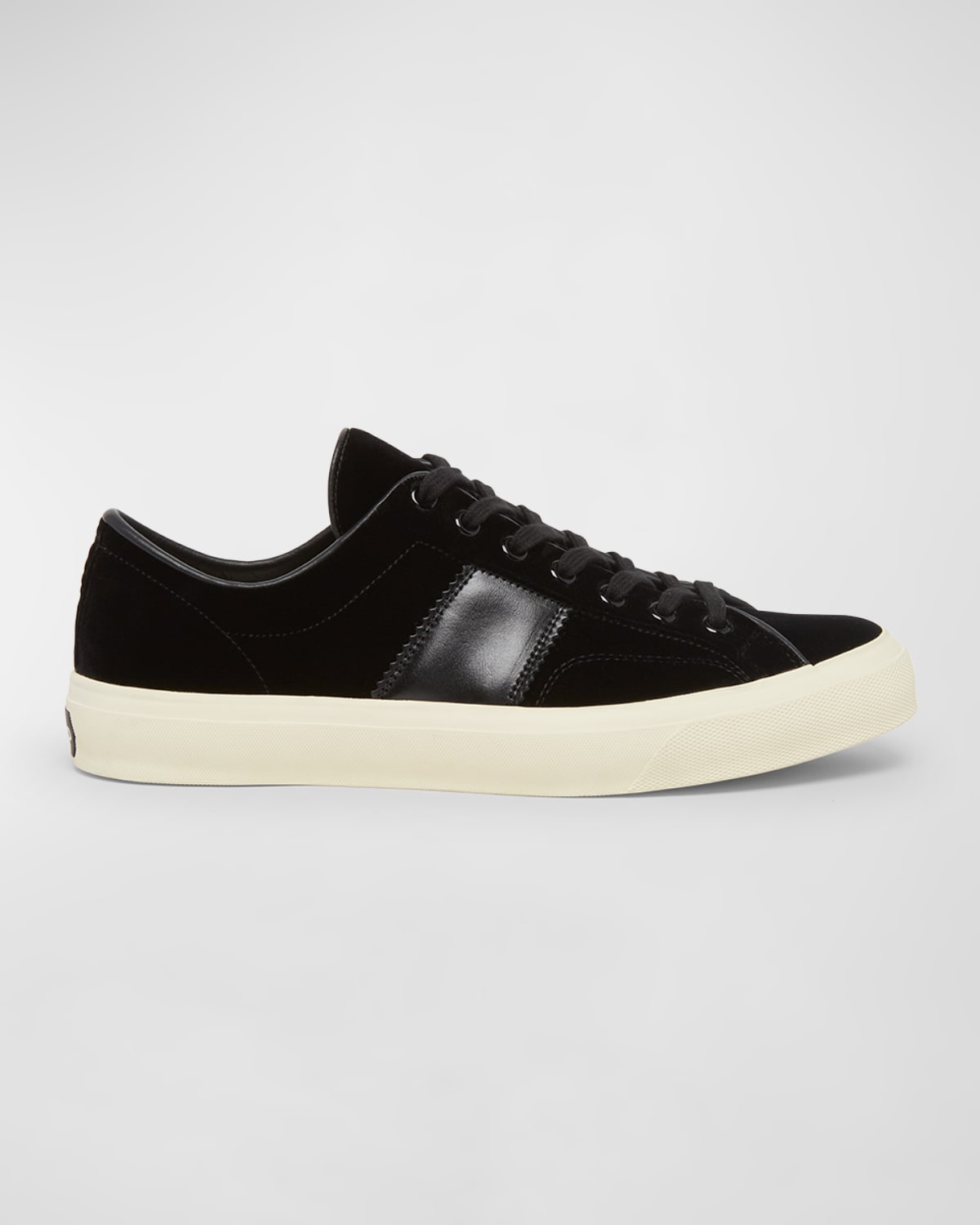 Shop Tom Ford Men's Cambridge Suede Low-top Sneakers In Black  Cr